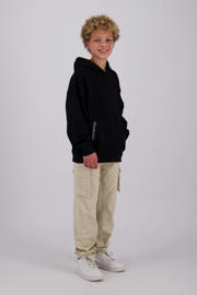 thumbnail: Zandkleurige jongens Raizzed casual broek van katoen met regular waist, rits- en knoopsluiting en effen