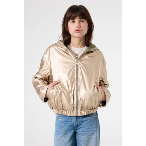 Garcia reversible jas goud Groen Meisjes Polyester Capuchon Effen