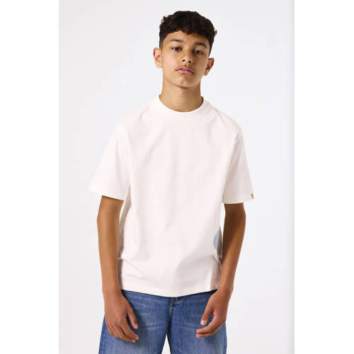 Garcia T-shirt ecru Jongens Katoen Ronde hals Backprint - maat 140/146 afbeelding