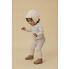 LIL' ATELIER BABY regular legging met hartjes antiek cremewit