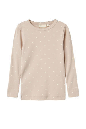 longsleeve zand/wit