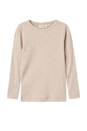 longsleeve zand/wit