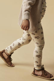 thumbnail: Roze meisjes LIL' ATELIER MINI legging van katoen met slim fit, regular waist, elastische tailleband en effen