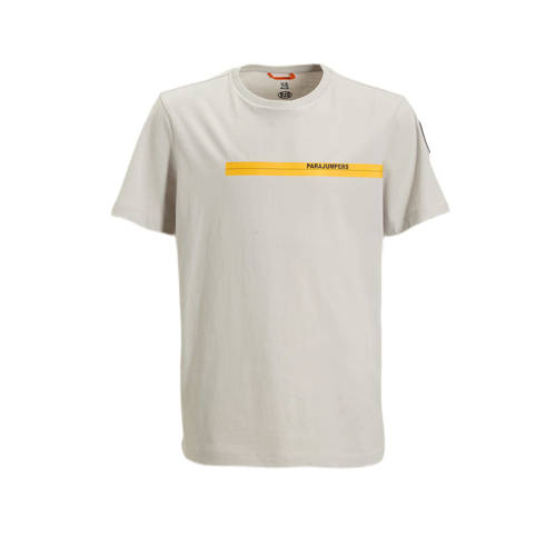 Parajumpers T-shirt grijs Ecru Jongens Katoen Ronde hals Effen
