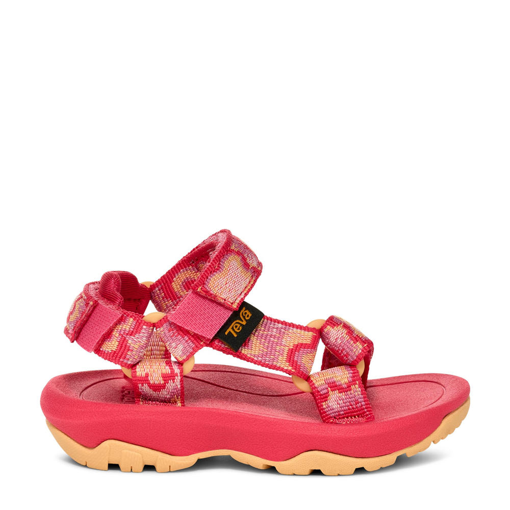 Roze en oranje meisjes Teva Hurricane XLT 2 peuter sandalen van textiel met klittenband