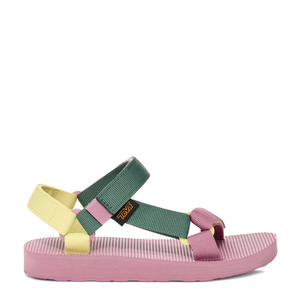 Roze Teva Schoenen Teva Original Universal Sandalen Roze/groen