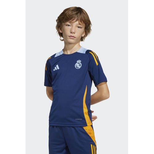 adidas Performance Real Madrid voetbalshirt training Sport t-shirt Blauw Jongens/Meisjes Polyester Ronde hals