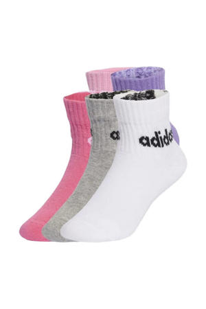 sokken - roze/grijs/paars (set van 5)