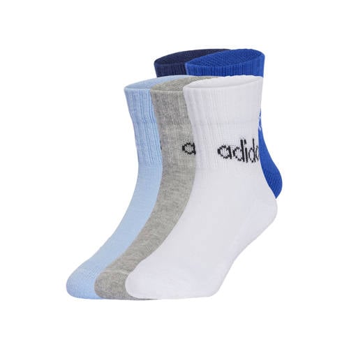 adidas Performance sokken - set van 5 blauw Sportsokken Jongens/Meisjes Katoen - maat 25-27 afbeelding