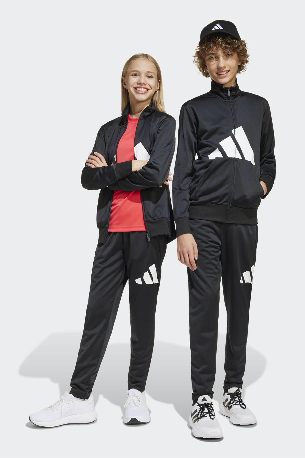 adidas Sportswear   trainingspak zwart/wit