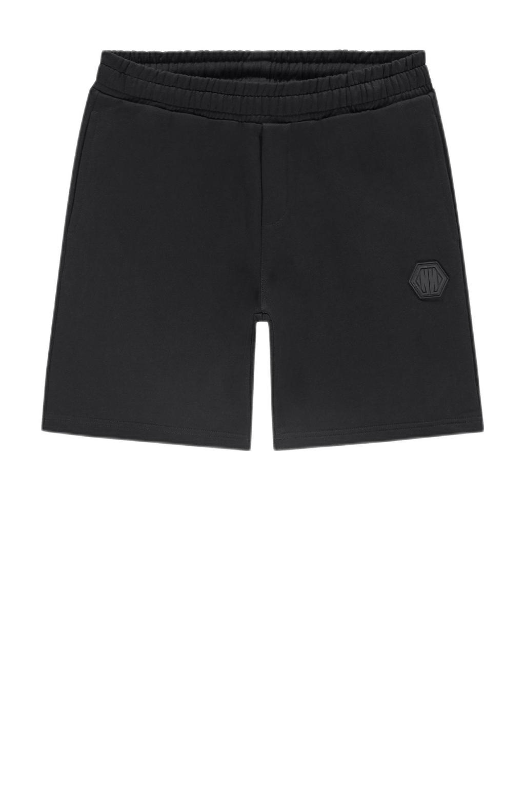 Zwarte jongens NIK&NIK sweatshort met elastische tailleband en effen
