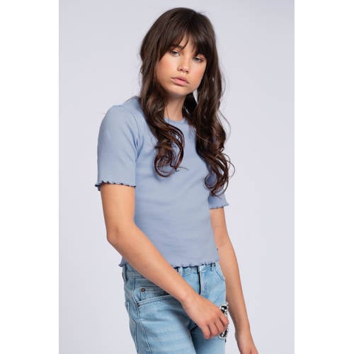 NIK&NIK T-shirt blauw Meisjes Katoen Ronde hals Effen