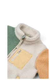 thumbnail: Liewood teddy tussenjas Nolan ecru/groen/blauw