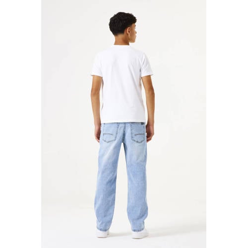 Garcia straight leg jeans high waist light blue denim Blauw Effen - maat 158 afbeelding