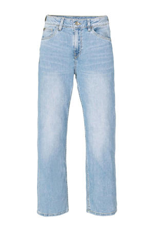 straight leg high waist light blue denim