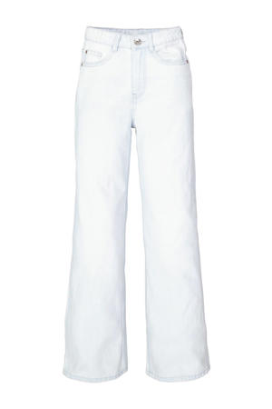 high waist light blue denim