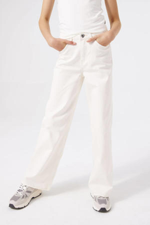 wide leg high waist jeans wit