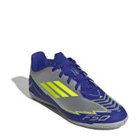 thumbnail: adidas Performance F50 Club Messi  Junior zaalvoetbalschoenen zilver metallic/kobaltblauw/geel