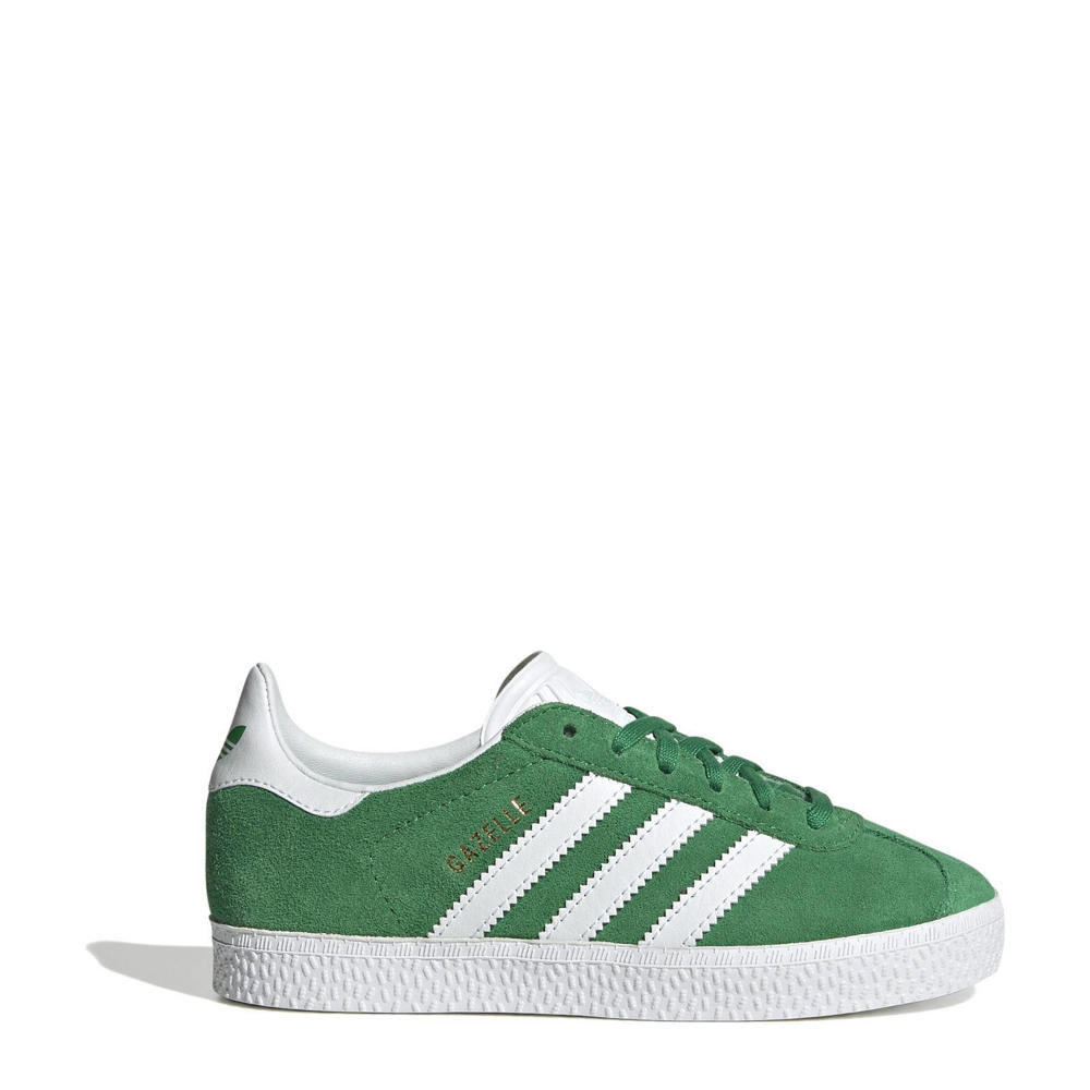 Groen en witte jongens en meisjes adidas Originals Gazelle sneakers van suède/voering: mesh/voetbed: eva met veters