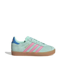thumbnail: Turquoise en roze jongens en meisjes adidas Originals Gazelle sneakers van suède/voering: mesh/voetbed: eva met veters