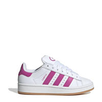 thumbnail: Wit en roze jongens en meisjes adidas Originals Campus 00s sneakers van leer-suède/voering: mesh/voetbed: eva met veters en effen