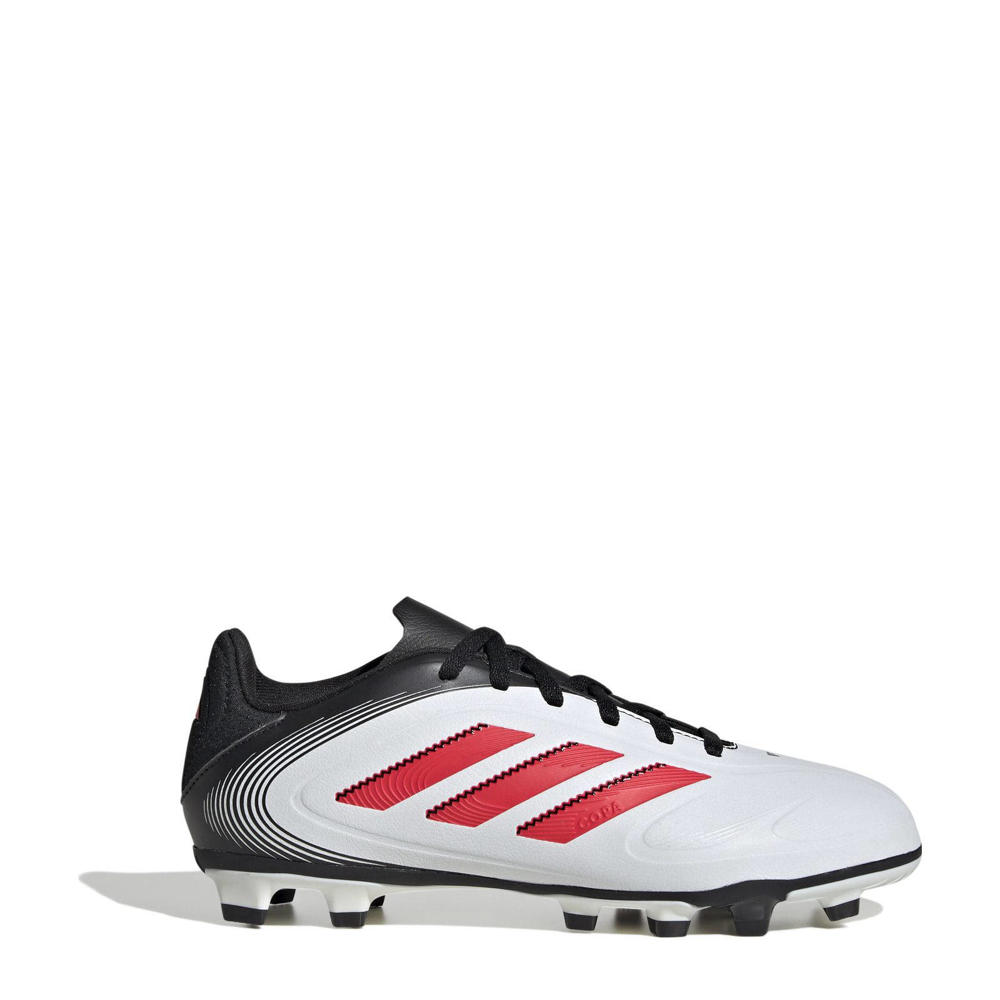 Wit, rood en zwarte jongens en meisjes adidas Performance Copa Pure 3 Club FG MG Junior voetbalschoenen van imitatieleer/voering: mesh/voetbed: eva met veters