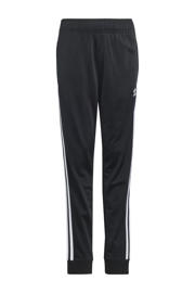 thumbnail: Zwarte jongens en meisjes adidas Originals Adicolor trainingsbroek van polyester met elastische tailleband met koord en effen