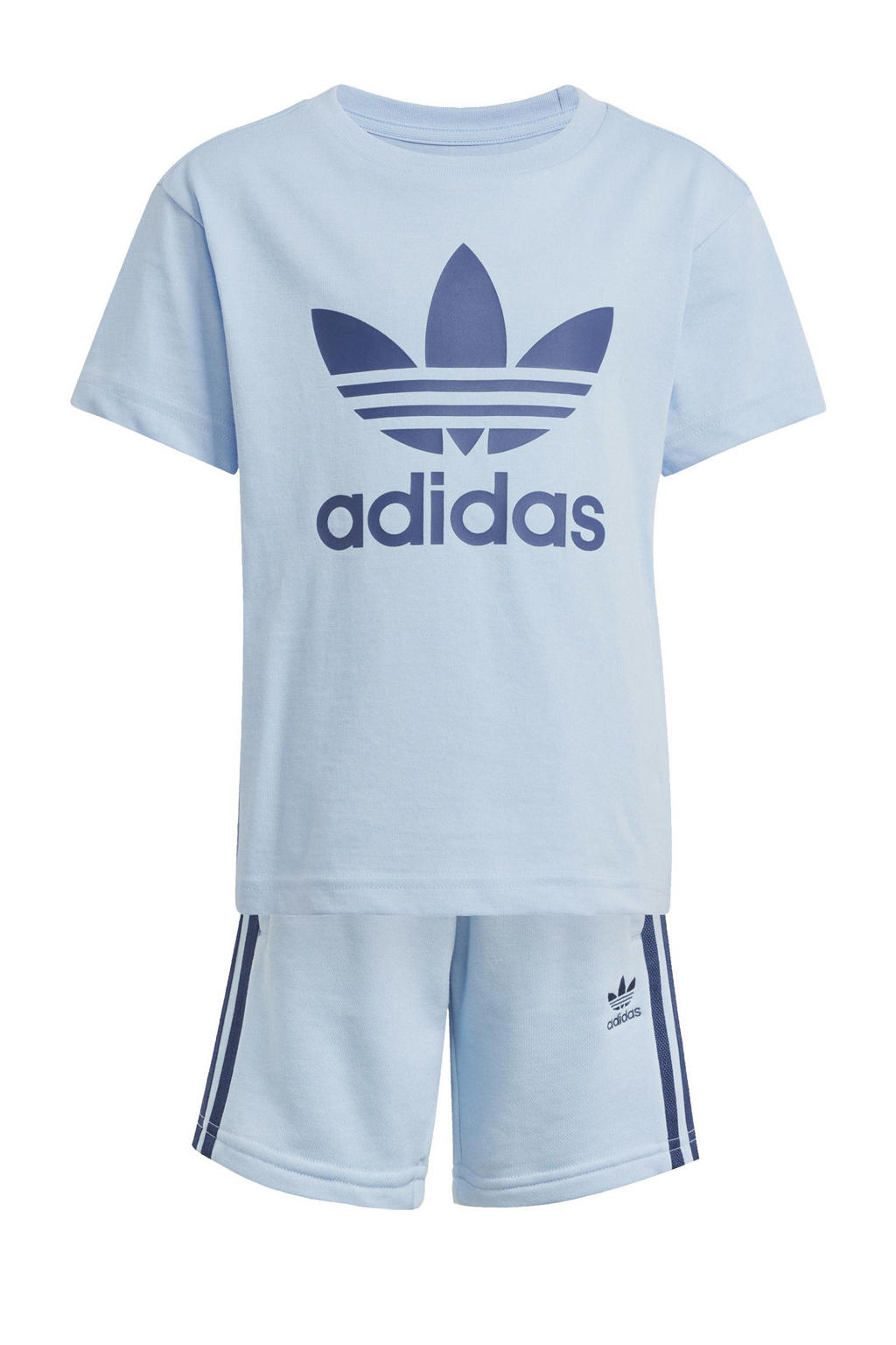 adidas Originals T-shirt + short lichtblauw