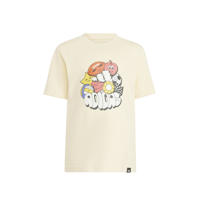 thumbnail: Gele jongens en meisjes adidas Sportswear T-shirt Fun Graphic van katoen met printopdruk, korte mouwen en ronde hals