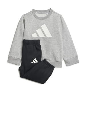 joggingpak grijs melange/wit