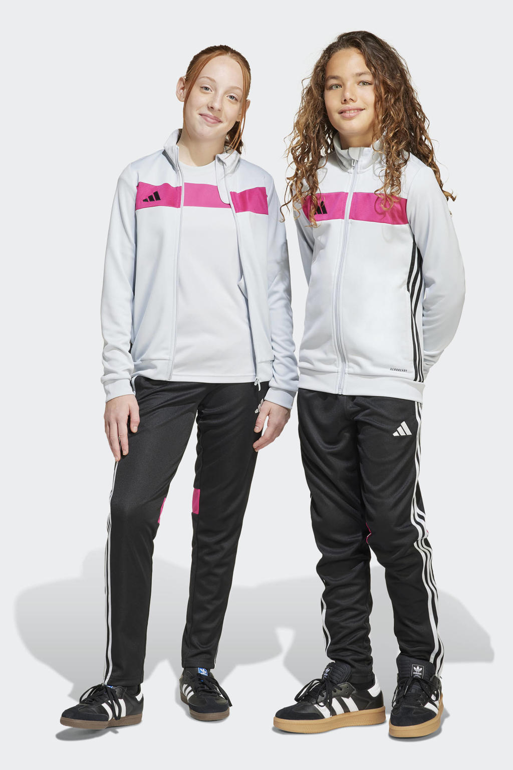 adidas Performance Junior  trainingspak Tiro ES  lichtgrijs/zwart