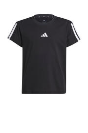 thumbnail: Zwart en witte meisjes adidas Sportswear T-shirt Essentials van katoen met effen, korte mouwen en ronde hals