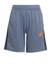 thumbnail: Antraciet en oranje jongens en meisjes adidas Performance voetbalshort Tiro 25 Essentials van polyester met regular fit, elastische tailleband met koord en meerkleurige print