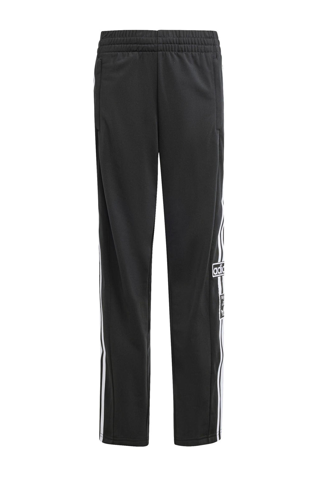 Zwart en witte jongens en meisjes adidas Originals Adibreak joggingbroek van polyester met elastische tailleband met koord en effen