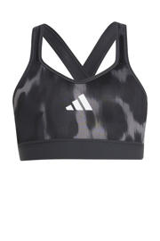 thumbnail: Antraciete meisjes adidas Sportswear sporttop van polyester met ronde hals