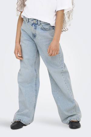 wide leg jeans light blue denim