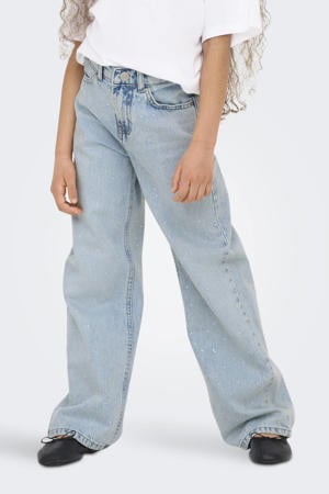 wide leg jeans light blue denim