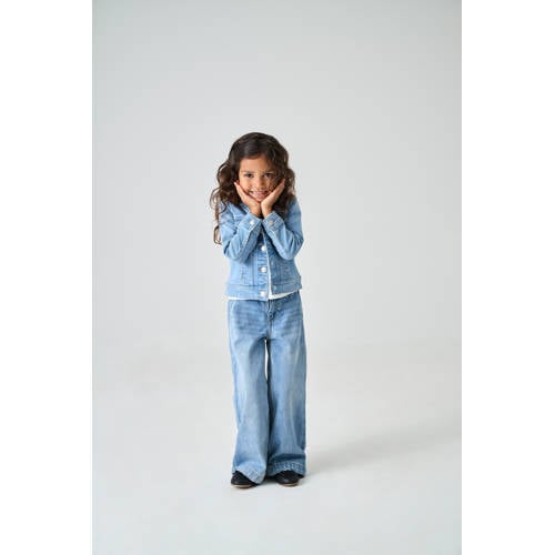 KIDS ONLY MINI spijkerjas light blue denim Blauw Effen - maat 122 afbeelding