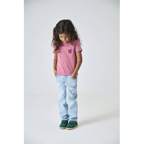 KIDS ONLY MINI straight leg jeans light blue denim Blauw Effen