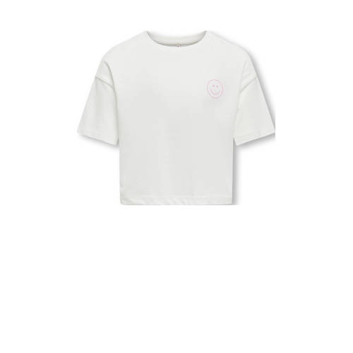 KIDS ONLY GIRL T-shirt wit Meisjes Katoen Ronde hals Printopdruk - maat 158/164 afbeelding