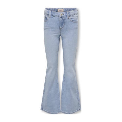 KIDS ONLY GIRL flared jeans light blue denim Blauw Effen
