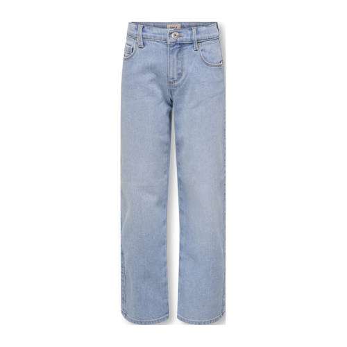 KIDS ONLY GIRL wide leg jeans light blue denim Blauw Effen