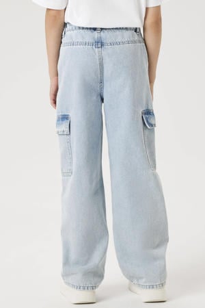 wide leg regular waist jeans light blue bleached
