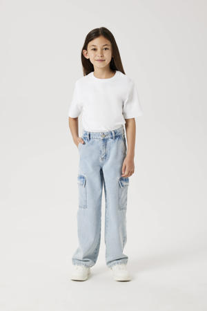 wide leg regular waist jeans light blue bleached