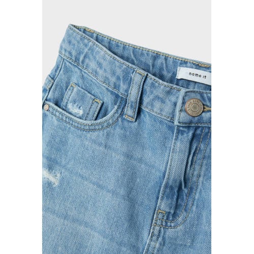 NAME IT KIDS spijkerrok light blue denim Blauw Effen - maat 152 afbeelding