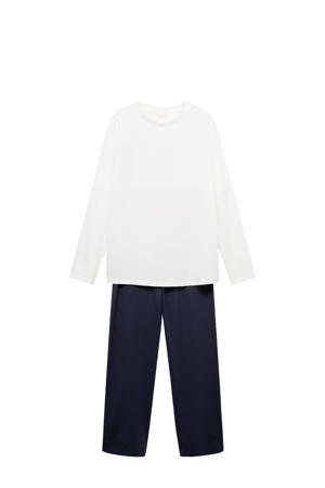   pyjama donkerblauw/wit