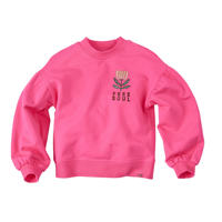 thumbnail: Roze meisjes Z8 sweater Merel met backprint, lange mouwen en ronde hals