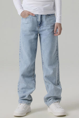 straight jeans regular waist light blue bleached