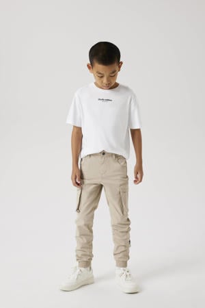 regular fit cargobroek beige