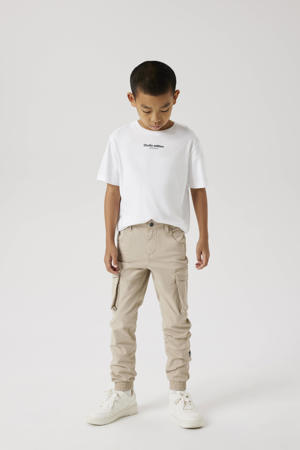 regular fit cargobroek beige